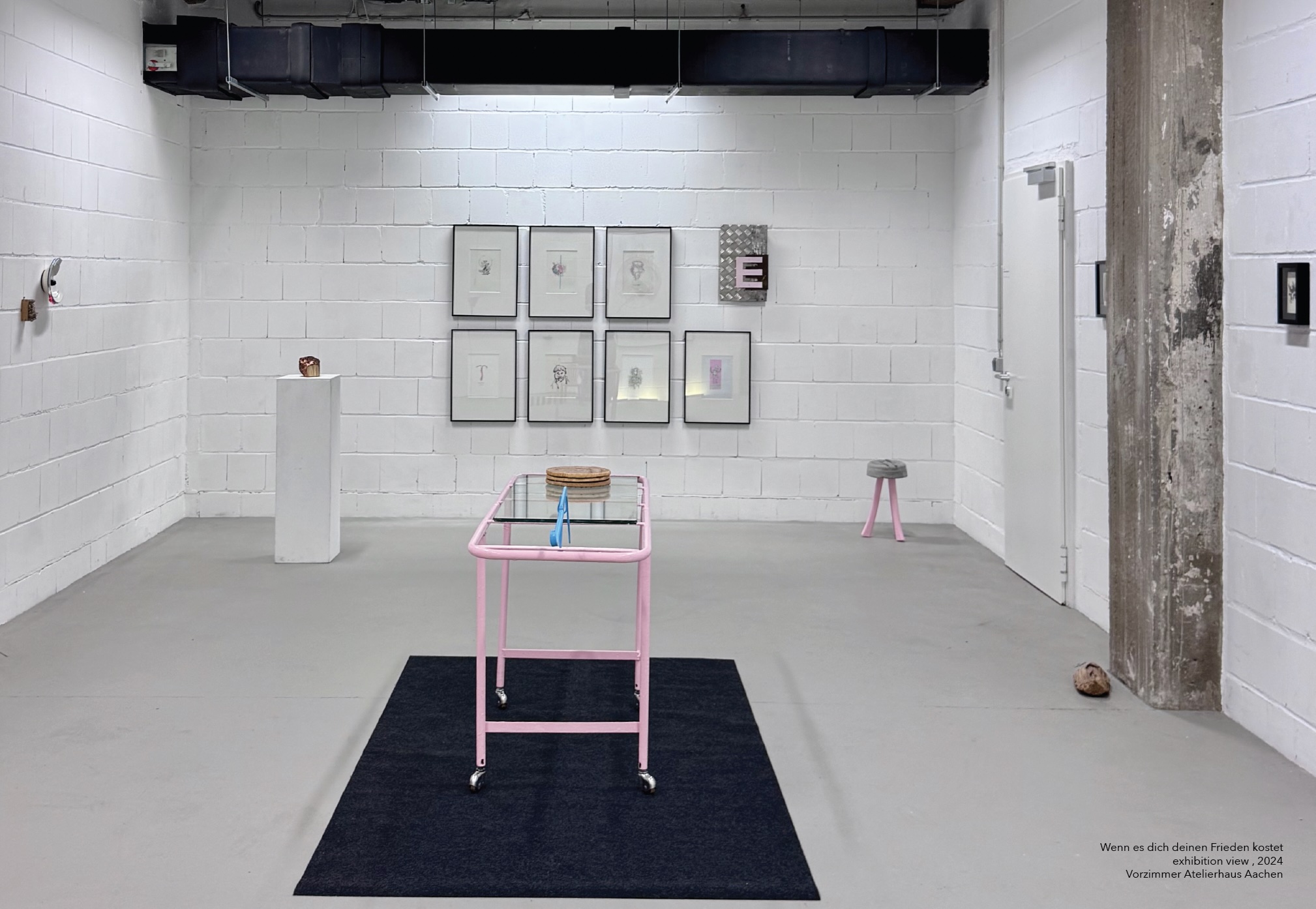 Didier Scheuren: Wenn es dich deinen Frieden kostet, Ausstellungsansicht Atelierhaus Aachen, 2024, (c) D. Scheuren